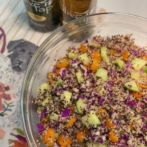 Easy Quinoa Salad with Basil Lemon Vinaigrette Recipe