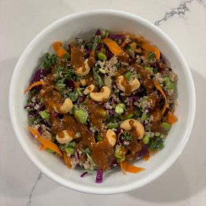 Edamame Crunch Salad with Creamy Peanut Sauce Recipe