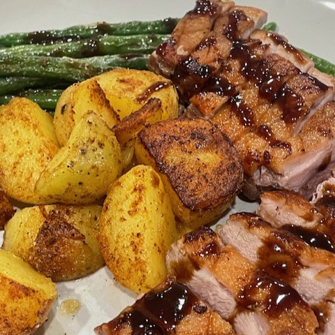 Pan seared Duck with Black Currant Reduction Sauce Recipe